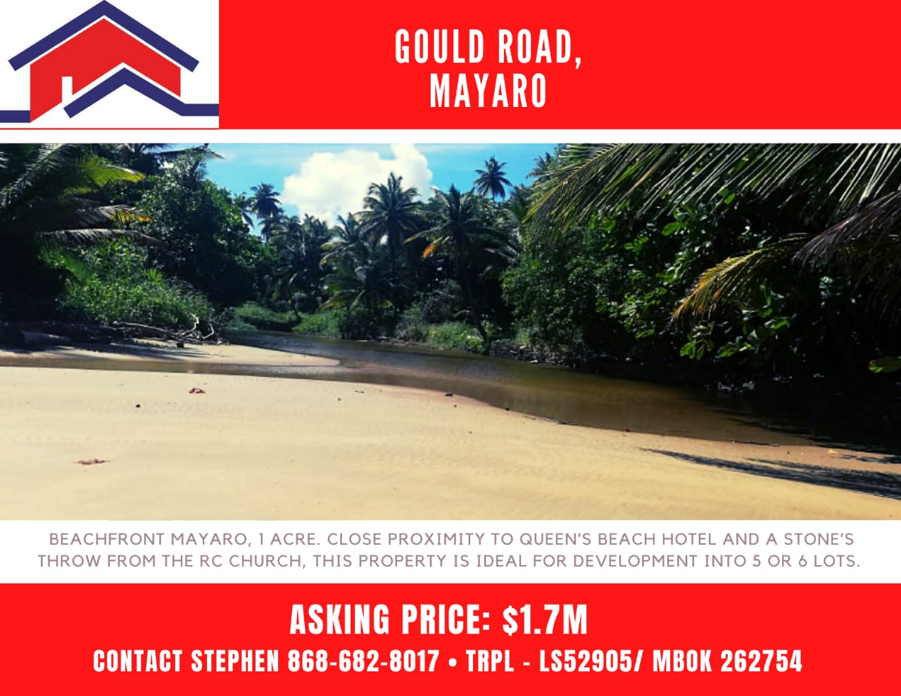 Beachfront Mayaro, 1 Acre - $1..