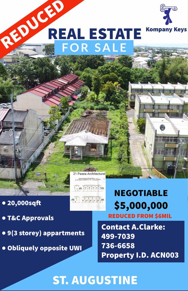 Land next to UWI SPEC for apar..